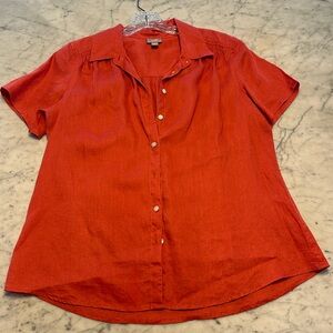 Orange / Red Button Down Shirt
